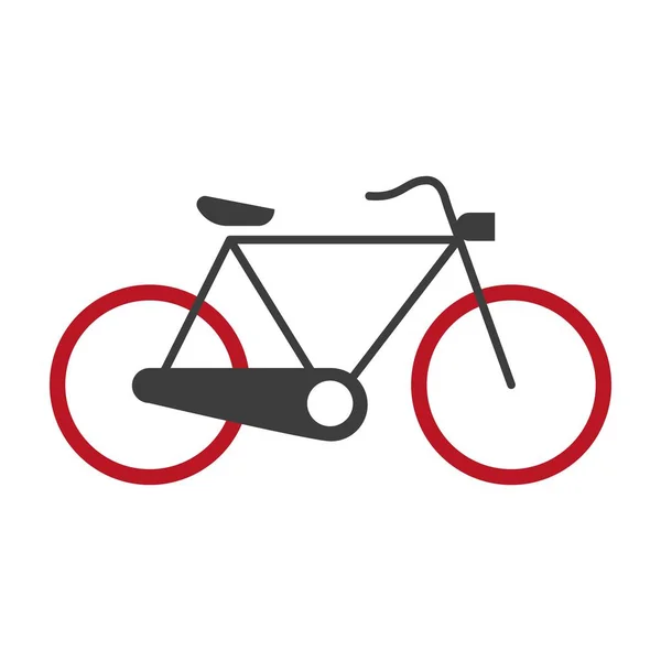 Silueta gráfica de bicicleta — Vector de stock