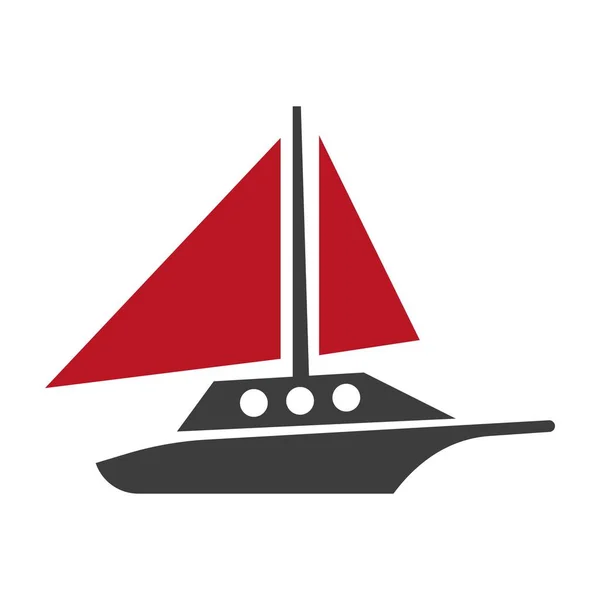 Логотип яхтенного силуэта — стоковый вектор