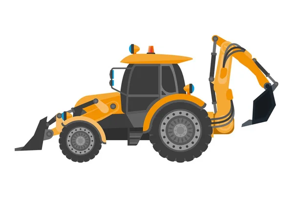 Crawler continuous tracked tractor — Stock Vector