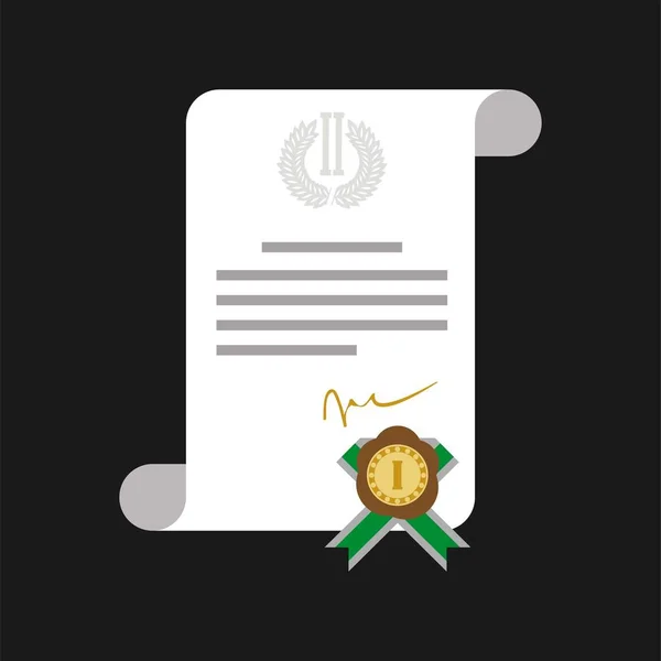 Certificaat van eer met medaille — Stockvector