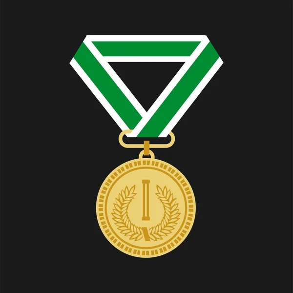 Birincilik için altın madalya — Stok Vektör