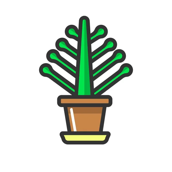 Planta interior verde — Vector de stock