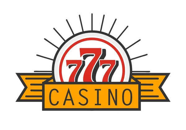 Diseño plano emblema del casino — Archivo Imágenes Vectoriales