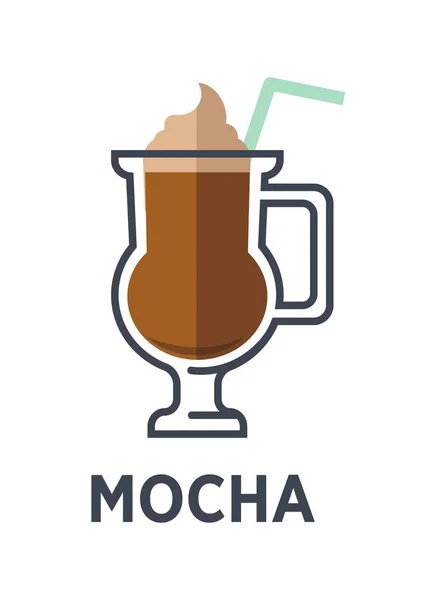 Mocha chocolate-flavored — Stock Vector