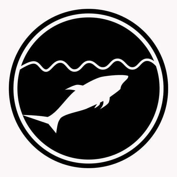 Акула под водой — стоковый вектор