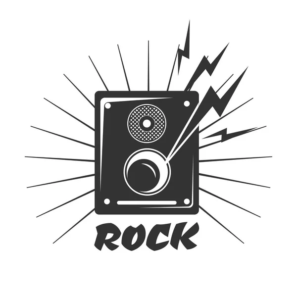 Rock musique haut-parleur logo — Image vectorielle