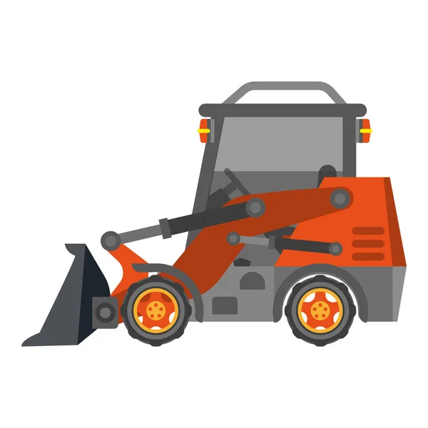 Tractor Bulldozer con montón — Vector de stock