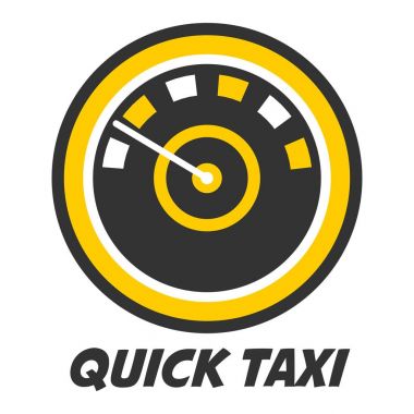 Hızlı taksi amblemi logosu ed