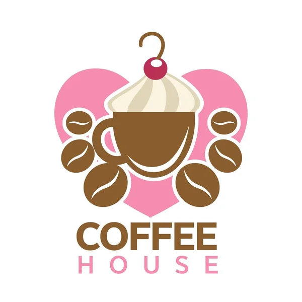 Coffee house colorful logotype — Stock Vector