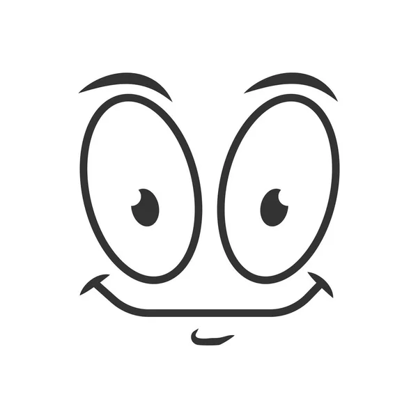 Emoticono de dibujos animados alegres simples — Vector de stock