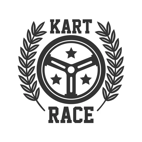 Logotipo carrera de karts — Vector de stock