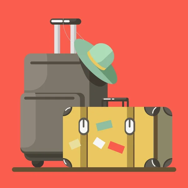 Şapka ile tekerlekli bavul 