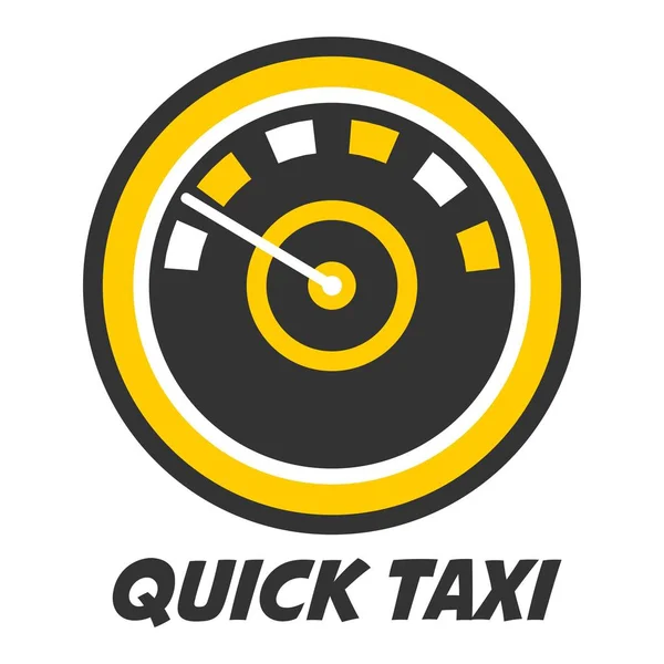 Emblème de taxi rapide logo ed — Image vectorielle