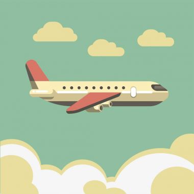 Uçak uçuş gökyüzü simgesi