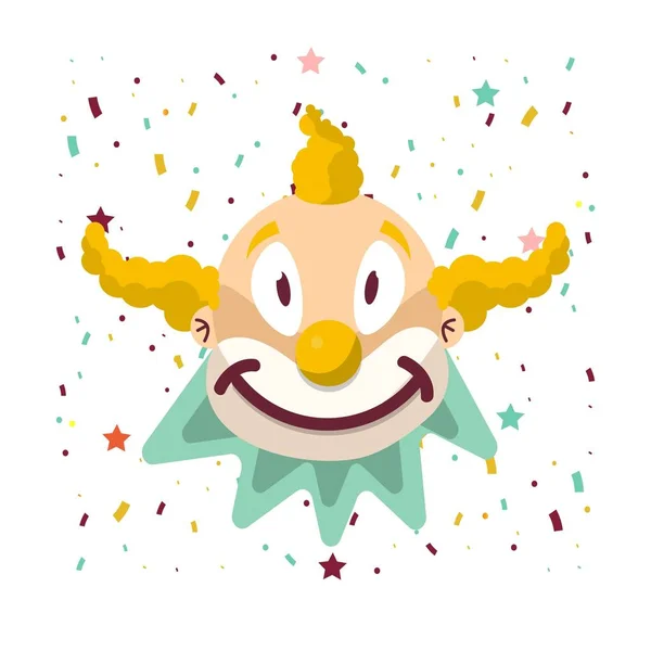 Icon of smiling clown — Stock Vector