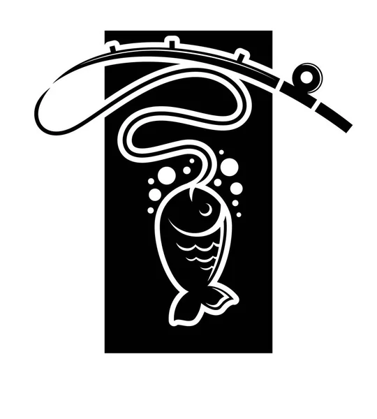 Große Fische fangen Logo — Stockvektor