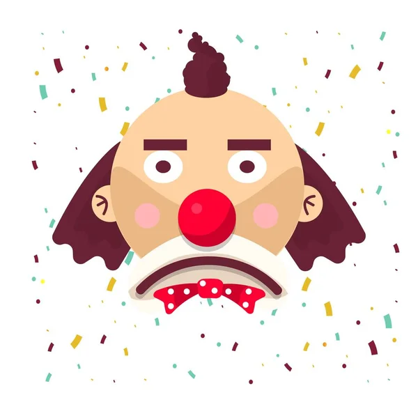 Icoon van trieste clown — Stockvector