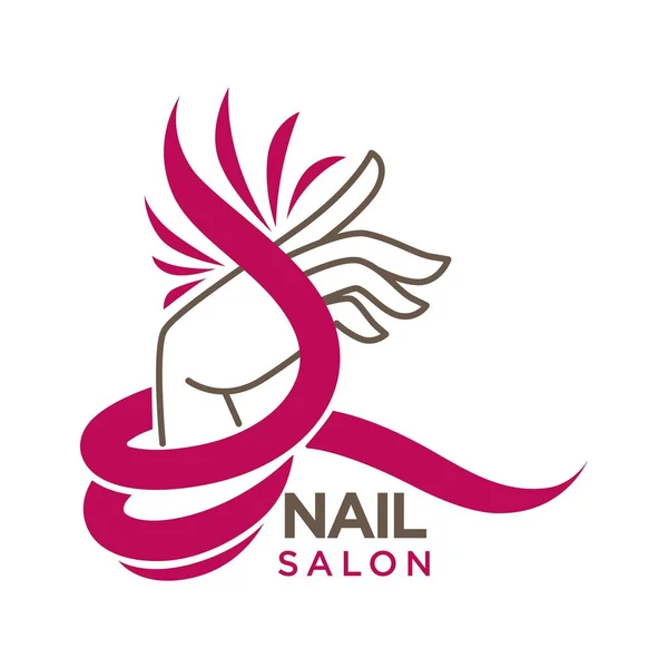 Manicure modello logo salone — Vettoriale Stock