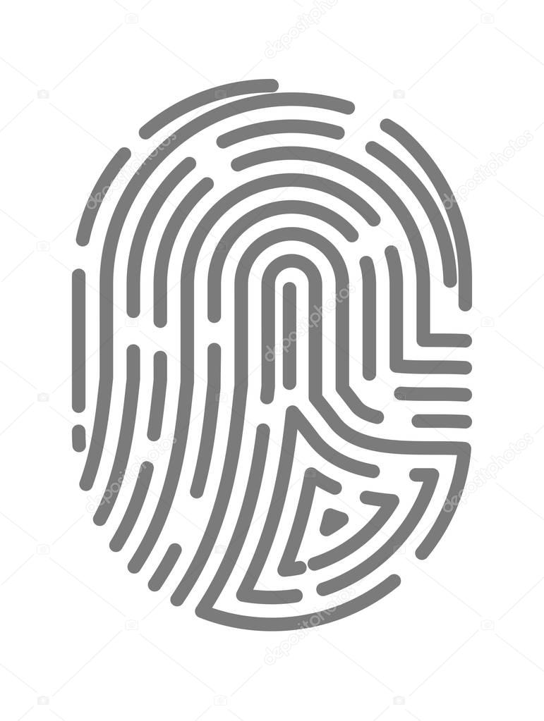 Fingerprint pattern icon  