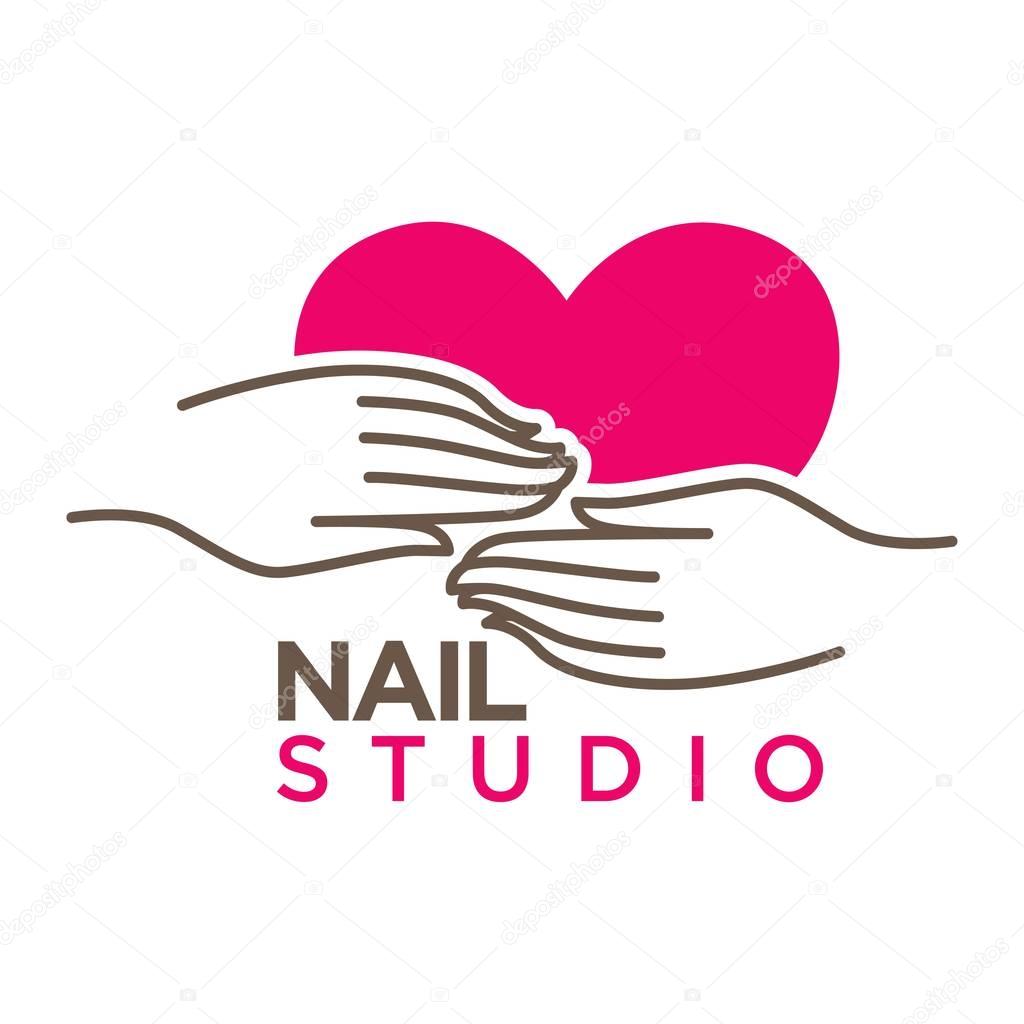 manicure salon logo template