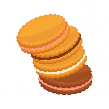 Krema ile doldurulmuş sandviç bisküvi