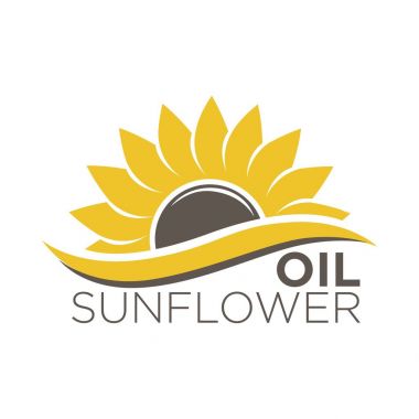 organic sunflower oil logotype clipart