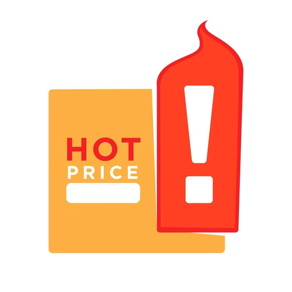 Hot price informative sticker — Stock Vector