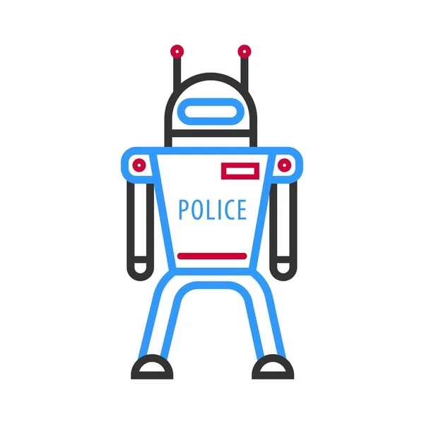 Futurista android máquina militar — Vetor de Stock