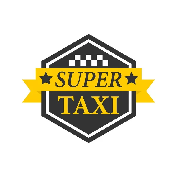 Étiquette emblème super taxi — Image vectorielle