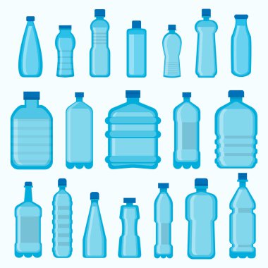 Plastik şişe Icons set