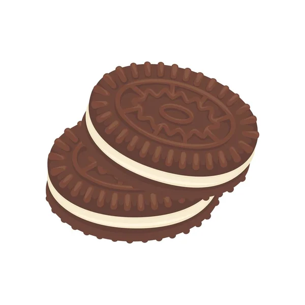 Chocolate cookies dessert — Stock Vector