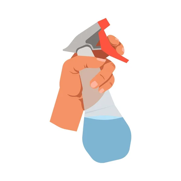 Spray nettoyant à main en verre — Image vectorielle