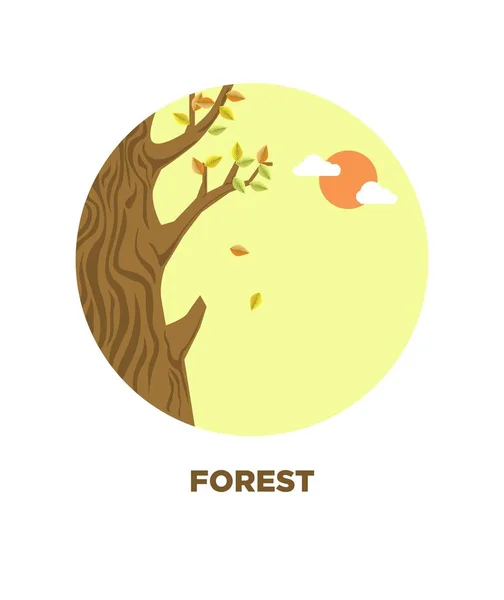 Лесной пейзаж — стоковый вектор
