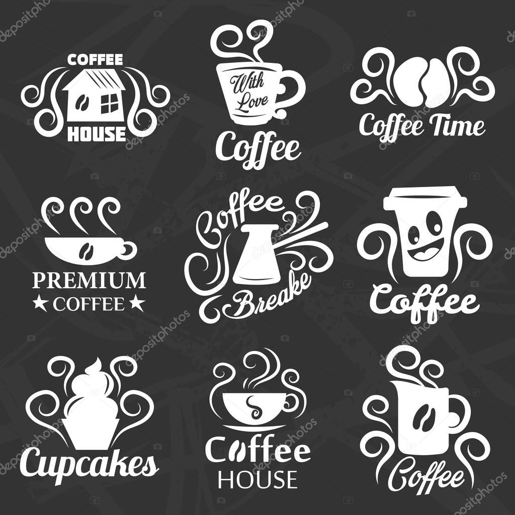 Coffeehouse of coffee shop icons