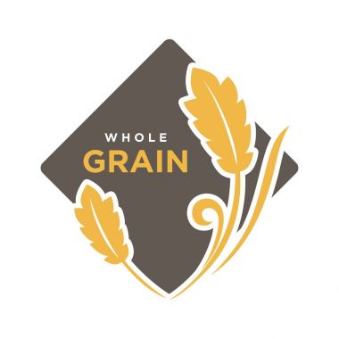 Bütün taneli organik tahıl logosu