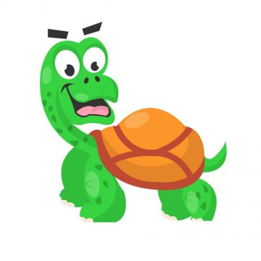 Gülümseyen sevimli kaplumbağa 