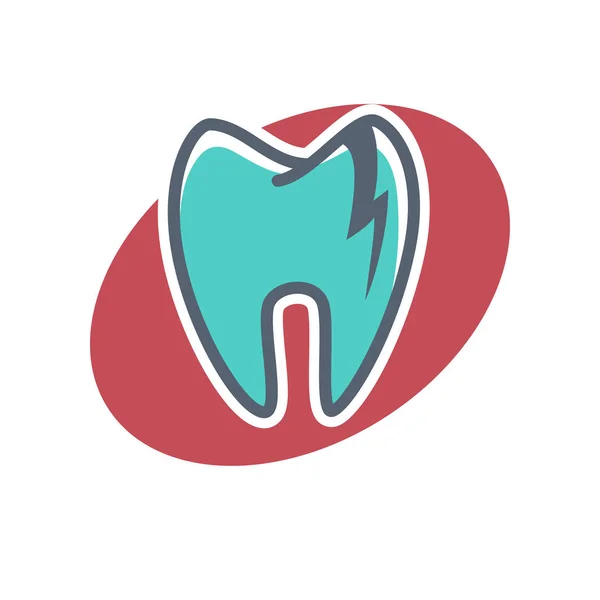 Dental logo na kształt owalny — Wektor stockowy