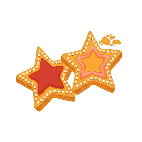 Csillag alakú keksz — Stock Vector
