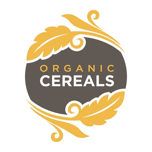 Organic cereals logo — Stock Vector