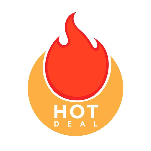 Логотип горячей сделки — стоковый вектор