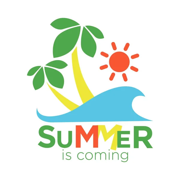 Summer is coming text — Stock Vector