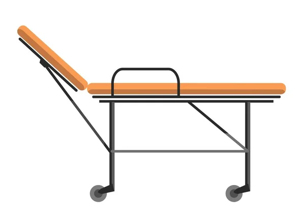 Gurney wheeled stretcher — Stock Vector
