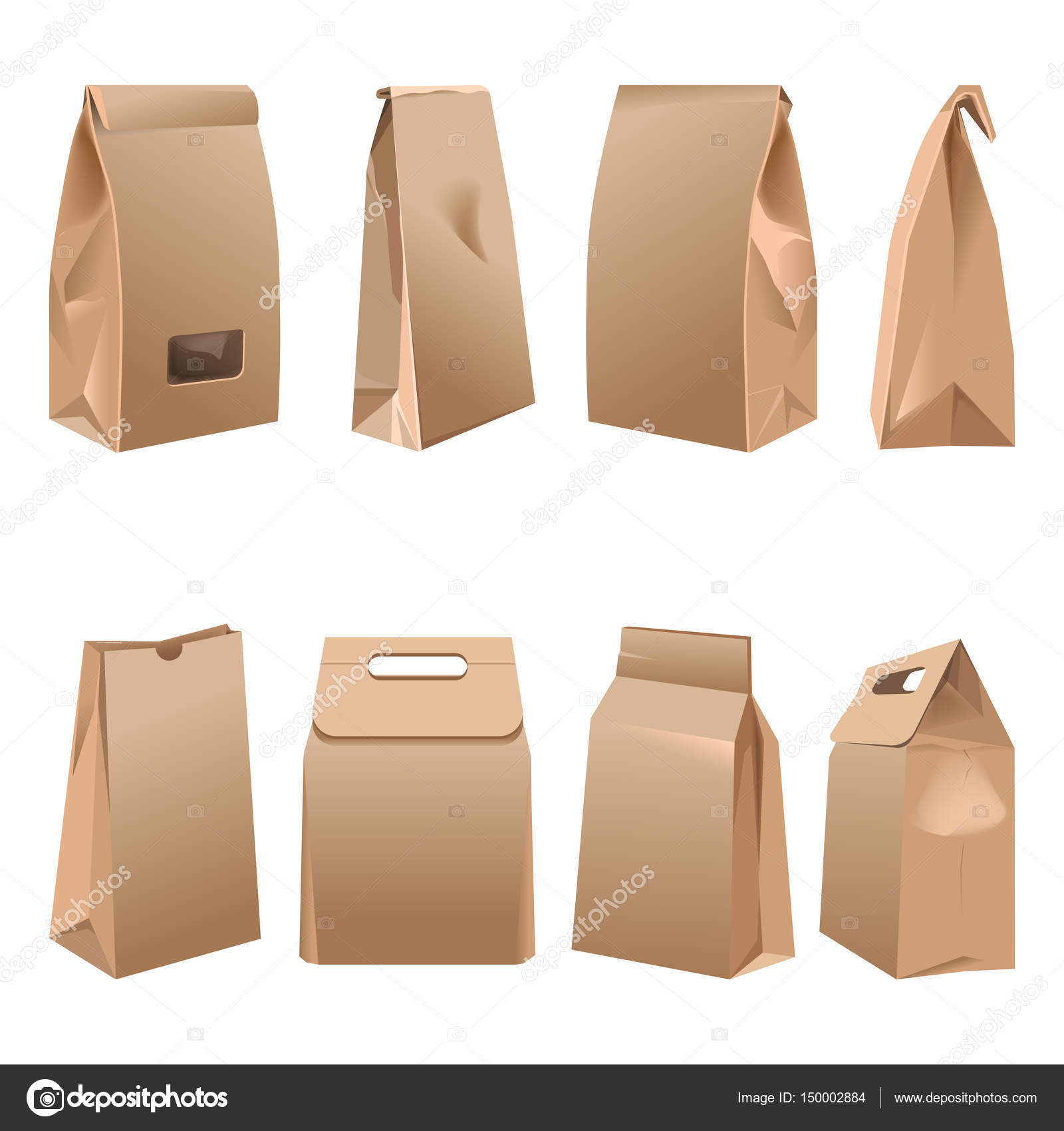 Takeaway paper bags set Stock Vector Image by ©Sonulkaster #150002884 Takeaway paper bags set Stock Vector Image by ©Sonulkaster #150002884