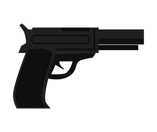 Pistola automatica poliziotto pistola — Vettoriale Stock