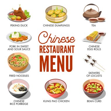 Çin Restoran Menü kapak 