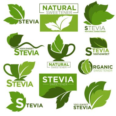 Stevia sweetener sugar substitute clipart