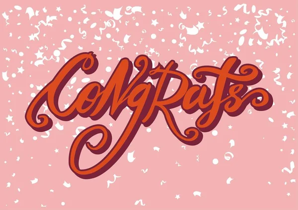 Congrats text writing — Stock Vector