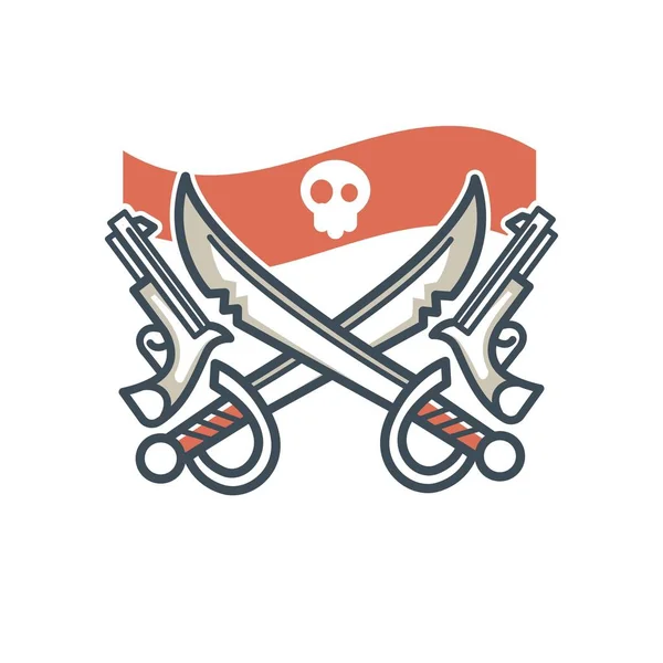 Jolly Roger icône pirate — Image vectorielle