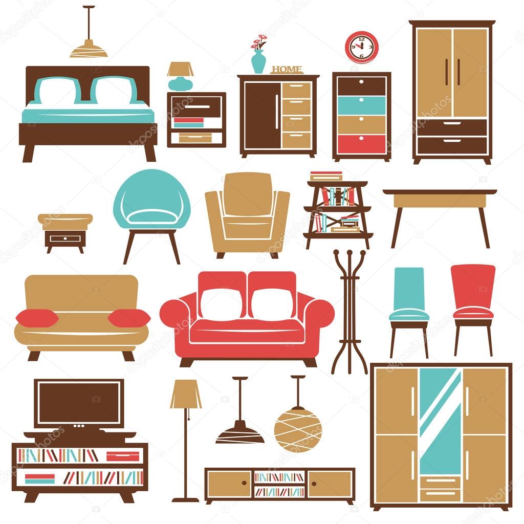 Home furniture and room interior accessories