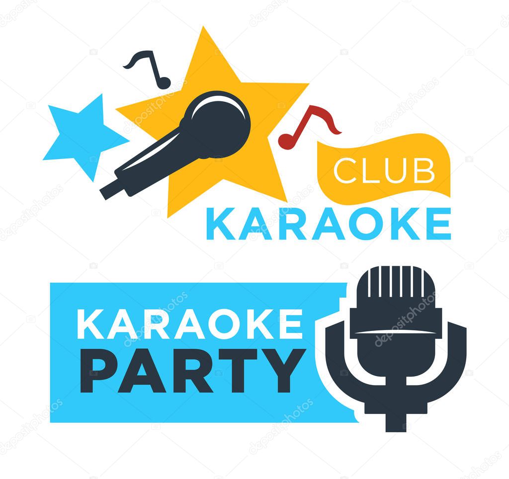 Karaoke club logotype template